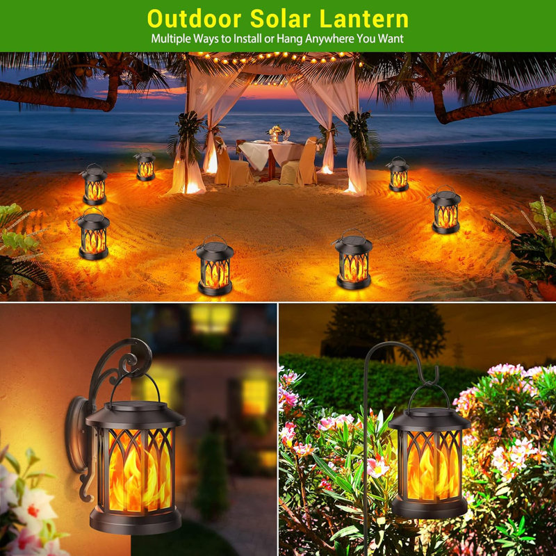 Flickering solar lantern lights on sale